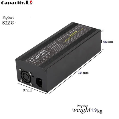 Portable 12V100A Lifepo4 Battery Charger 40A 50A Lithium Battery Charger 60A 85A with Adjustable Voltage and Current Anderson