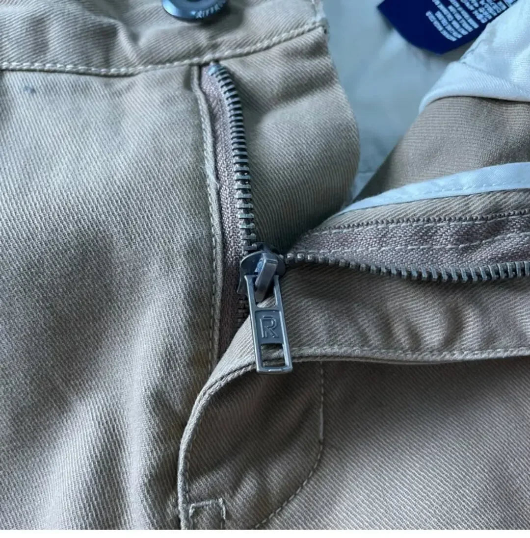 American Style Pure Cotton Heavy Duty Cargo Pants for Men Anti-Dirt Anti-Wear Loose Straight Leg Casual Pants Footwear