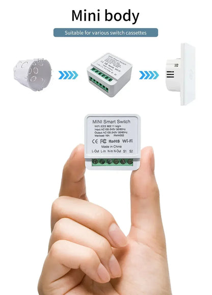 20A 16A Smart WiFi Switch DIY Automation Module 2-way Control CozyLife APP Remote Control Alexa Google Home Voice Control