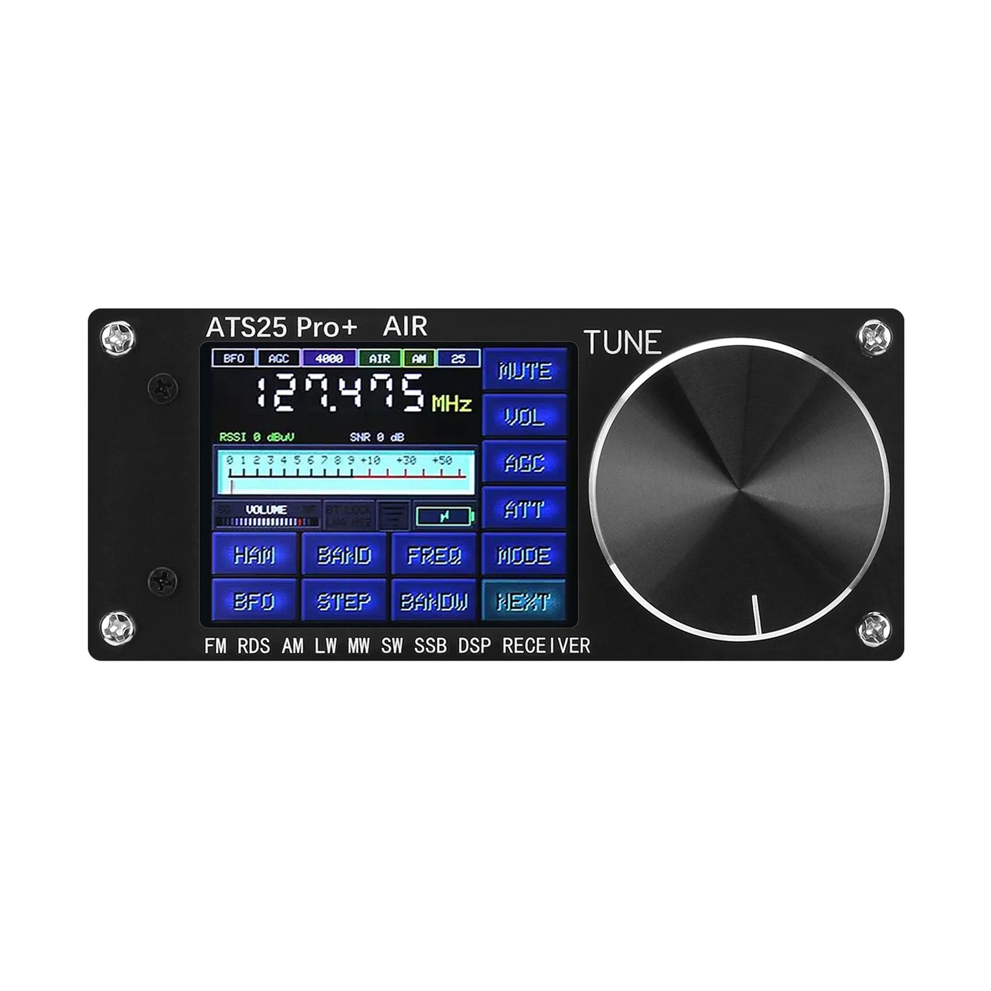 HAMGEEK ATS25 Pro+ Supports Bluetooth Wifi AIR band FM SW SSB MW LW AIR SDR Receiver Aviation Band Receiver firmware 4.2 SI5351