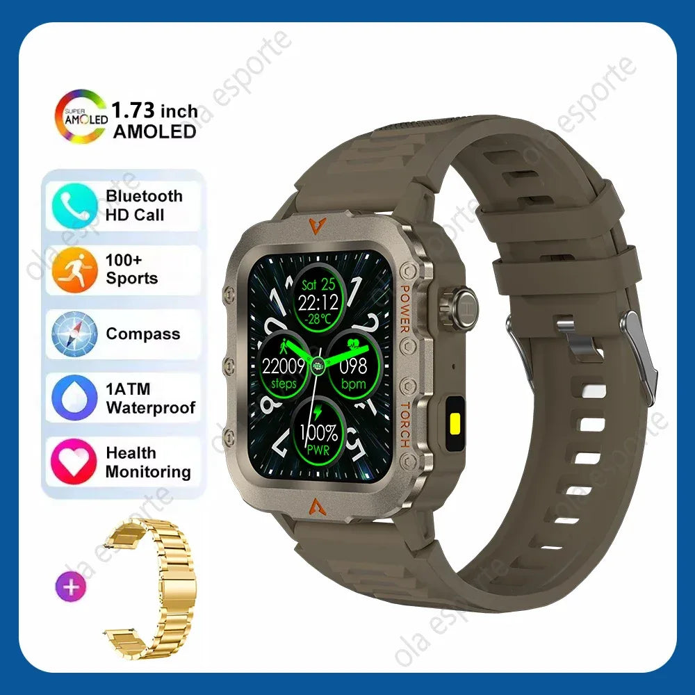 Smart Watch GPS Blue Tooth Call Waterproof Outoor Fitness Smartwatch Weather Heart Rate Health Voice Assistant For Android IOS