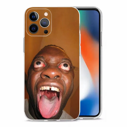 Ugly Man Funny Phone Case For iPhone 15,14,13,12,11 Plus,Pro,Max,XR,XS,X,7,8 Plus,SE,Mini Transparent Shell