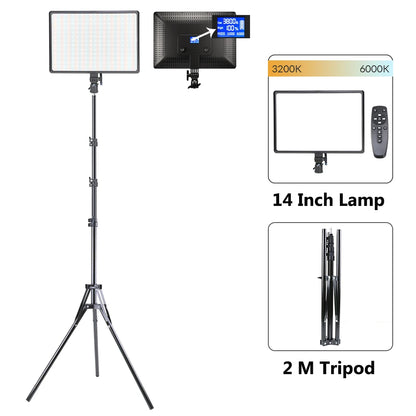 14inch 10inch LED Video Light Panel EU Plug 3200K-6000K Photography Lighting Remote Control For Live Streaming Photo Studio Lamp