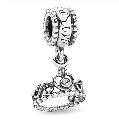 The New 925 Sterling Silver Charm Mother's Day Queen Crown Gift Box Fits Women Jewelry With Original Bracelet Accessories