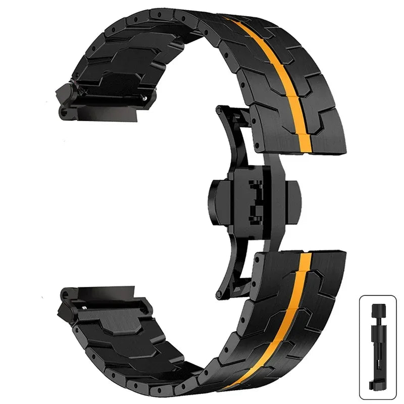 Steel Strap for Huami Amazfit T-rex 3/2 Trex Pro Metal Watch Band for Amazfit T-Rex Ultra Butterfly clasp Smartwatch Accessories