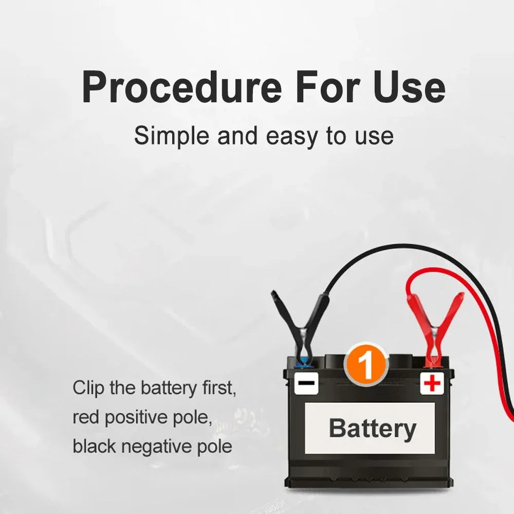 EAFC Fully Automatic 12V 6A Smart Car Battery Charger Pulse Repair LCD Display for Auto Moto AGM GEL WET Lead Acid LiFePO4