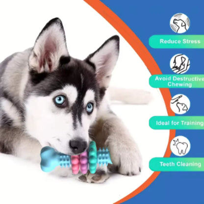 Dog Teething Toy Chew Stick Bite Resistant Fun Leak Proof Food Toy Pet Teether Cleaner Stick