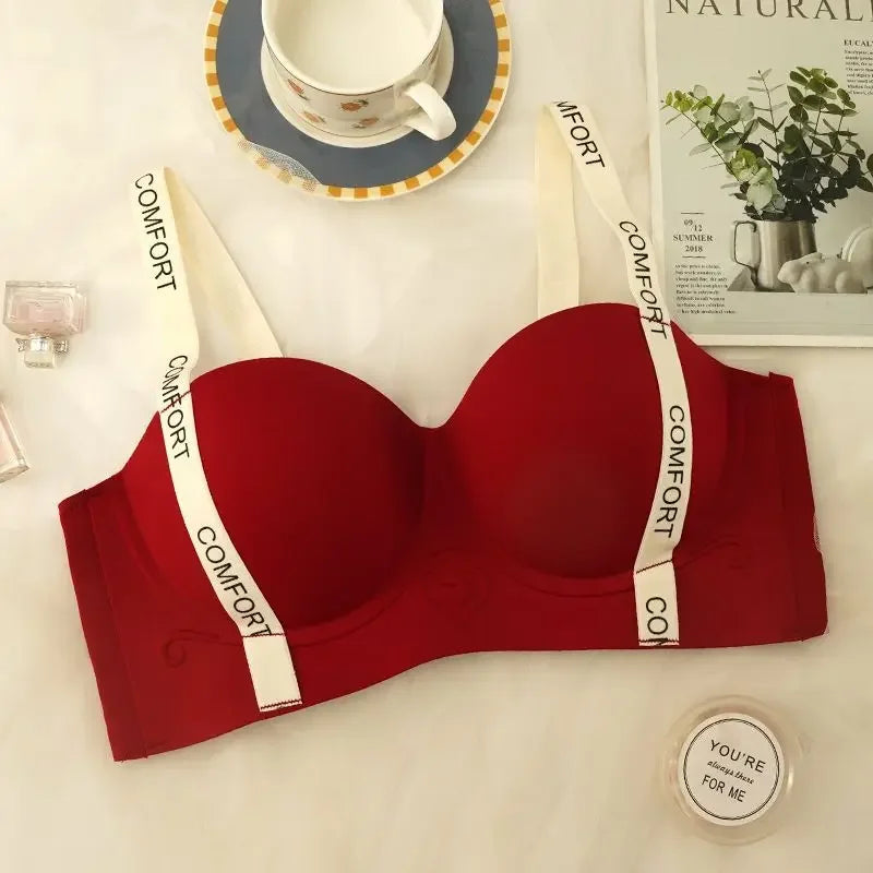 Push Up Bra for Small Breasts Seamless Lift Adjustable Bralette  Anti Sag Ringless Design Back Beauty Enhancer 24H Comfort