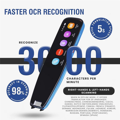 Efficient-Scan Reader Pen,16GB Collins Dictionary Scanner Translator Scanning Pen OCR Digital Voice Translator Device