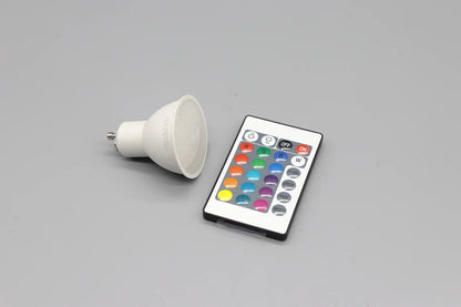 1-10PCS RGB GU10 LED Spotlight Bulb 24 Key Remote Control Dimmable 6W AC220V 110V Colorful Change for Bedroom Living Room Lamp