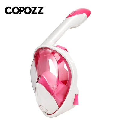 COPOZZ Scuba Underwater Hunting Diving Mask Anti Fog Snorkel Mask Breathing for Gopro Camera Men Women Full Face Mask Adult