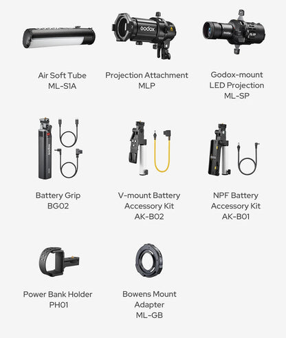 Godox ML100R 110W RGB LED Video Light 2800-6500K 11 FX Effects APP Control Godox Mount for Filmmaking/Live Streaming/Vlog