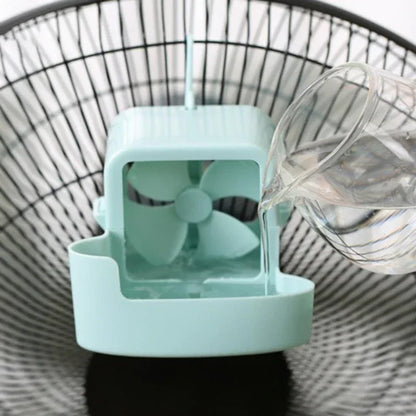 Ventilateur Hanging Add Ice Cup Summer Plastic Mini Fan Portable Fan Cooling Tool DIY Water Tower Cooling Product Home Accessory