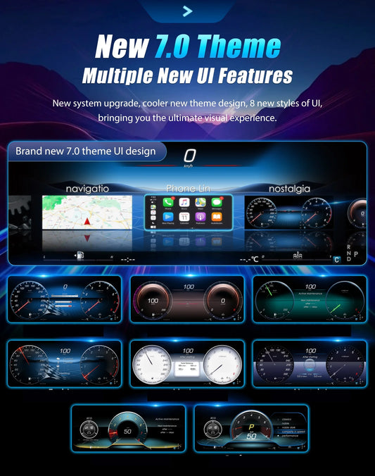 12.3''  Instrument Paneel Cockpit For  Benz C GLC S205 W205 V205 117 X253 2015-2018 Ntg5.0 4.5 5.5Auto Digital Dashboard Cluster