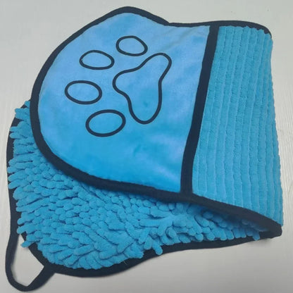 1Pcs Super Absorbent Pet Bath Towel Quick-drying Cat Towels Convenient Soft Bath Robe Dry Pet Cleaning Washcloth Dog Accessories