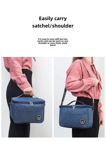 Portable Lunch Bag Food Thermal Box Waterproof Office Cooler Lunchbox With Shoulder Strap Insulated Case Essential for picnics