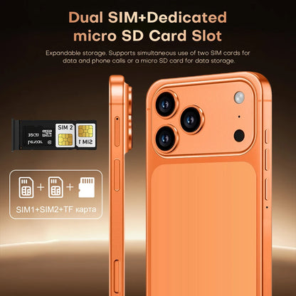 Hot 2026 High Quality i17 Pro Max Original Intelligent 4G 5G Dual Card Dual Standby System Global Version 8000mAh Battery