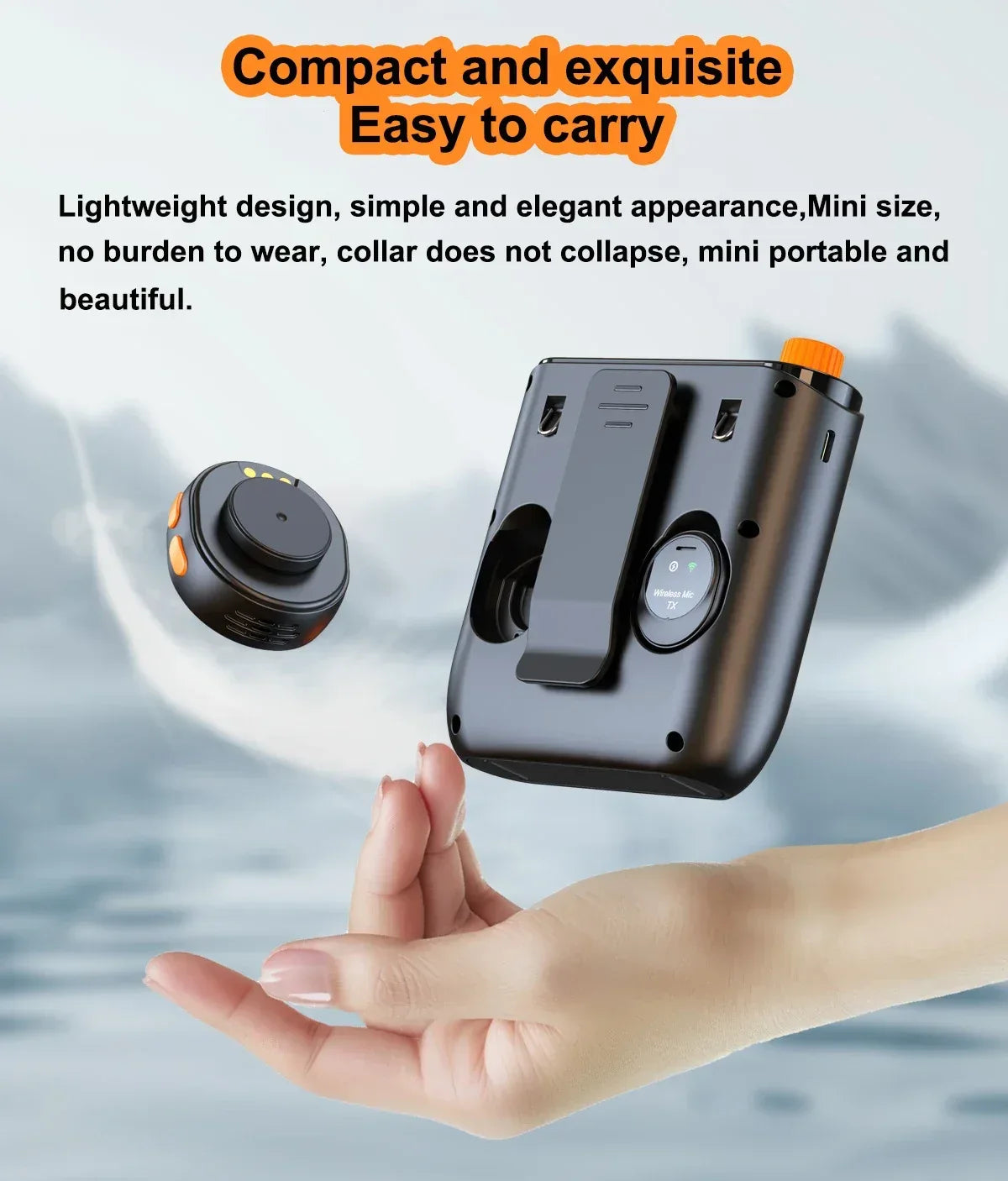 Portable Magnetic Megaphone Voice Amplifier Mini Audio Speaker with Microphone Rechargeable Loudspeaker for Teachers Tour Guider