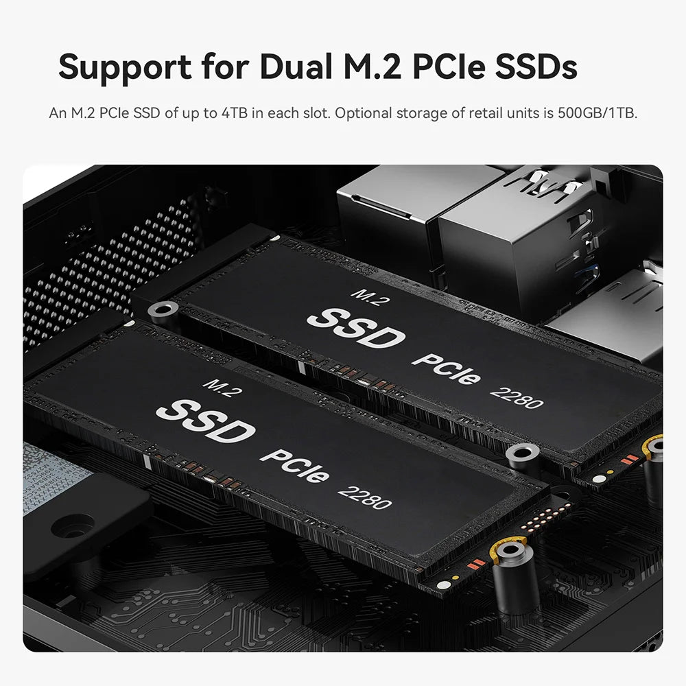 Beelink Mini PC SER5 Max AMD R7 6800U 7735HS R5 5500U R3 3200U 16G 500G NVME Windows Type-C Triple Screen Gamer Mini Computer