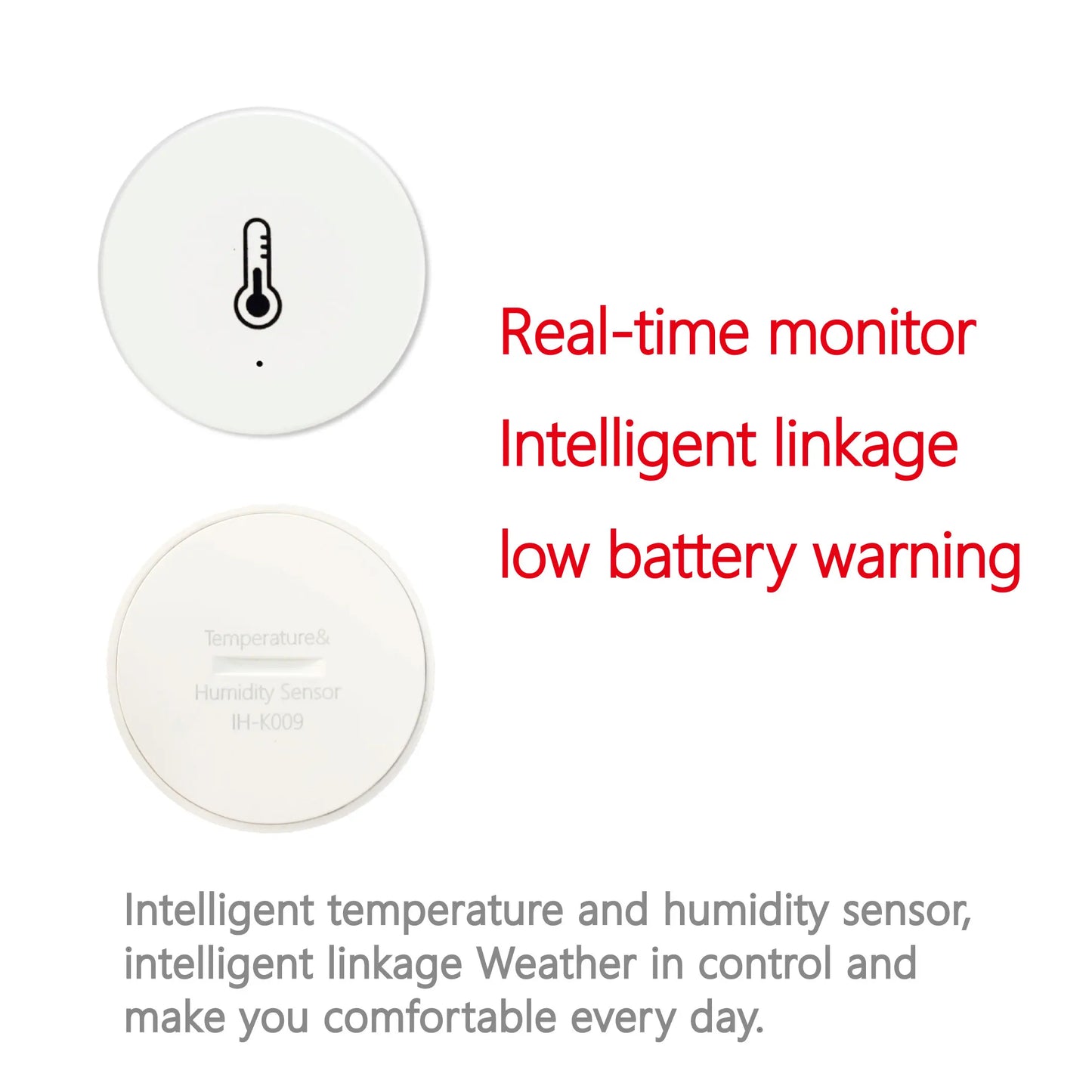 Zigbee Temperature Humidity Sensor Indoor Thermometer Hygrometer App Remote For Smart Home Life Work With Alexa Google Assistant