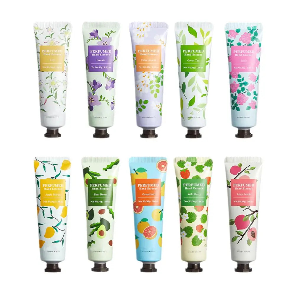 1Pc Hand Cream With Flower Fragrance Anti Chapping Plant Essence Care Moisturizing Hand Cream Hand Winter Care Color Random 30g