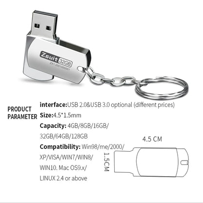 (over 10pcs Free Logo)Metal Flash Drive 4G 8G 32G Pendrive 64gb High Speed Memoria Usb Stick Waterproof Usb Pen Drives 1pcs 128g