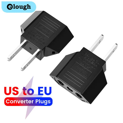 US Plug Adapter US to EU Plug Adapter European EU To US JP CN Power Adapter Electrical Plug Converter Sockets AC Charger Outlet