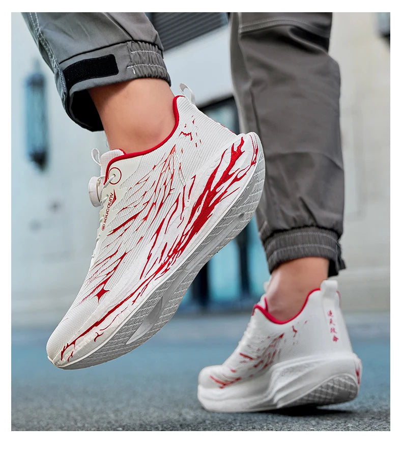 Fluorescence Running Shoes CarbonBoard Marathon Men Sports Casual Tenis Breathable Womens Comfortable Athletic Nonskid Sneakers
