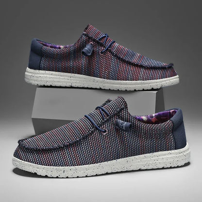 Men 2025 New Leisure Sneakers Spring Summer Breathable Lightweight Outdoor Canvas Shoes Large Size Men's Shoes Walking Loafers