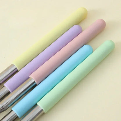 Colorful Finger Reading Sticks Stainless Steel Pointer Parent-Child Finger Reading Sticks Telescopic Rod Kids Teaching Tool