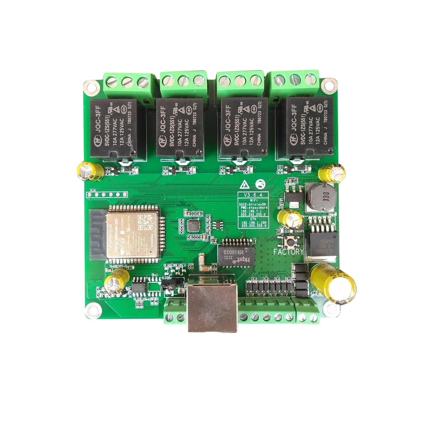 Ethernet Relay Board 16 32 Channel ESP32 WIFI MQTT Home Assistant Domoticz OpenHAB Digital Input Smart Switch