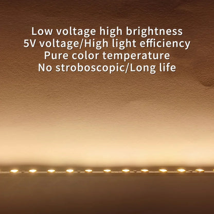 5V 2835 LED Strip Light Touch Sensor Switch Dimmable USB Flexible LED Tape Ribbon Light For Mirror Cabinet Stair Decor Lighting
