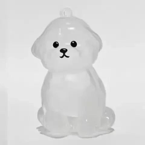 Adorable Dog Hair Storage Pendant Transparent Lovely Pet Hair Storage Box Keychain Handmade DIY Pet Souvenirs for Pet Lovers