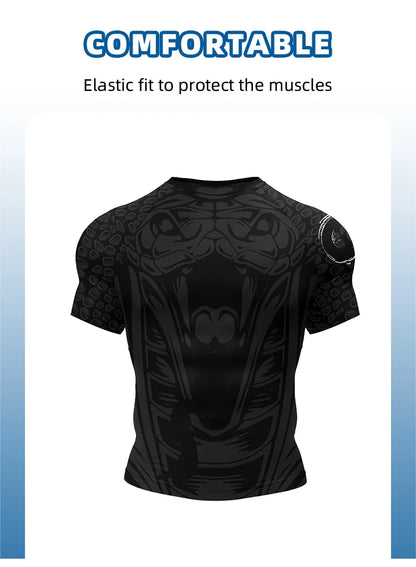 Hot Sell 3Digital Printed MMA BJJ Rash Guard Compression Shirt for Grappling Wrestling Daily MMA BJJ No-Gi Fitness Tee Shirts