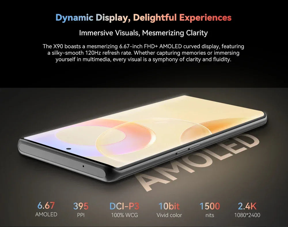 [NEW] CUBOT Android Smartphone X90, 6.67" AMOLED Curved 120Hz Display, 32GB RAM (16GB+16GB), 256GB ROM, Helio G99, NFC, 100MP