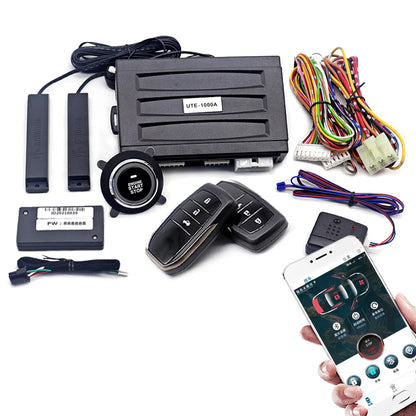 Universal Car alarm with remote starter Autostart system Start stop button system Car accessories Alarm automotive Smart lock