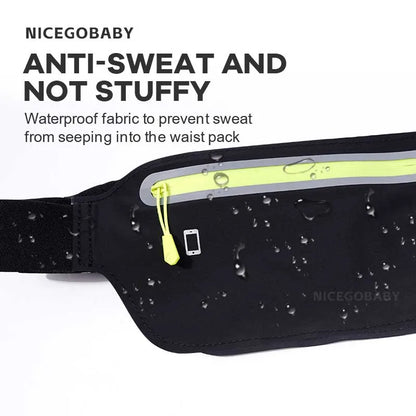 Sports waist pack Multi-functional outdoor running mobile phone men's and women's fitness waterproof invisible pocket ultra-thin