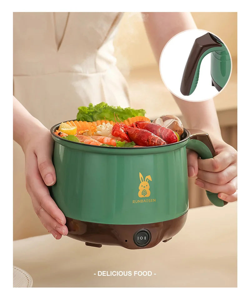 Multi Cookers Electric Rice Cooker Non-stick Pan Heating Pan Electric Cooking Pot Machine Double Layer Steamed Eggs Pan Soup Pot