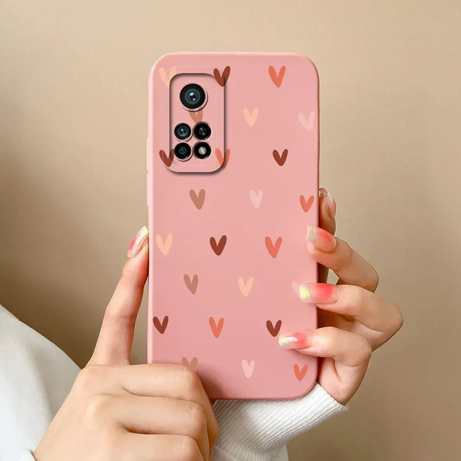 For Xiaomi Mi 10T 5G Phone Case Matte Liquid Silicone Shell For Xiaomi Mi 10T Pro 5G Cute Cat Cartoons Ultrathin Fashion Fundas