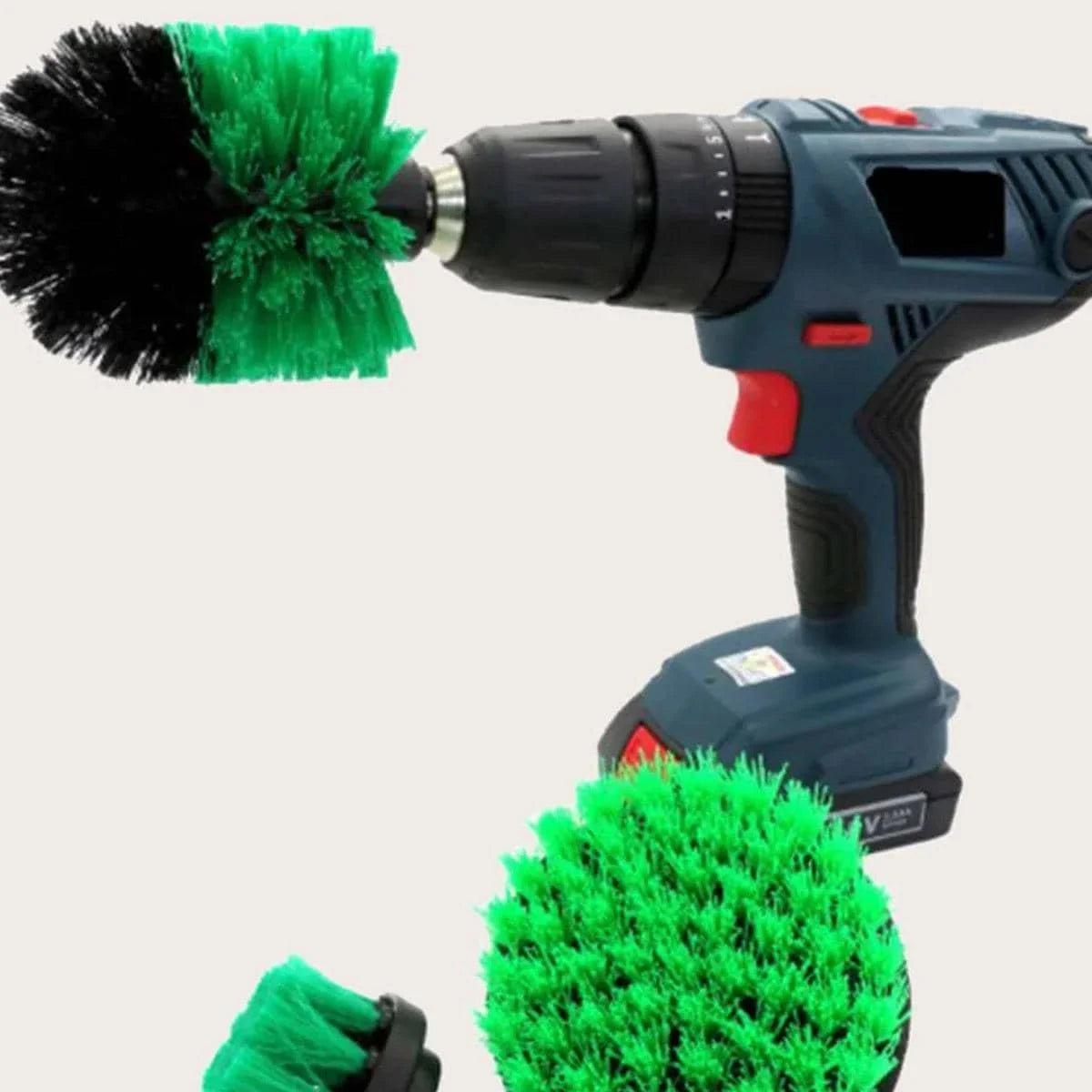 3Pcs/Set Electric Scrubber Brush Drill Brush Kit Plastic Round Cleaning Brush for Carpet Glass Car Tires Nylon Brushes