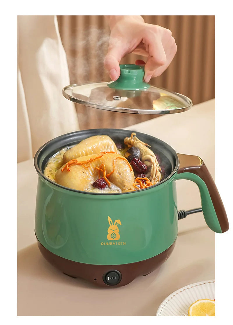 Multi Cookers Electric Rice Cooker Non-stick Pan Heating Pan Electric Cooking Pot Machine Double Layer Steamed Eggs Pan Soup Pot