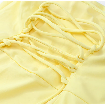 Butter Yellow Mesh Splicing Long Dress Elegant Strapless Split Backless Pleated Gowns For Women 2026 Lady Evening Party Gowns