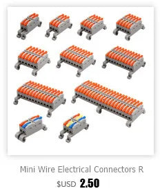 Wire Connector 1 Input Multiple Output Electrical Splitter Push-in Terminal Block Butt Home LED Light Quick Wiring Connectors