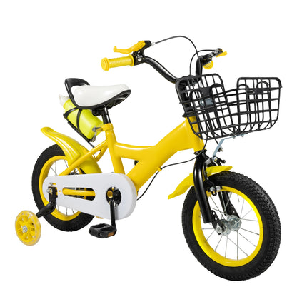 Children Bike Boys Girls Toddler Bicycle Adjustable Height Kid Bicycle with Basket for 2-4 Years Old Blue / Red / Yellow
