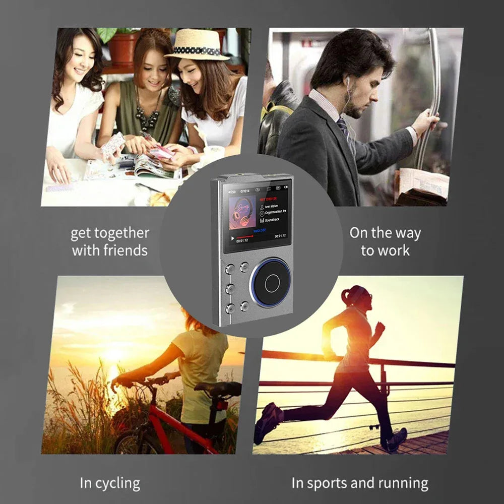 Hi-Fi Digital Audio MP3 Player Lossless DSD High Definition Portable MP3 Music Player Built-in 16GB Walkman Supports 20 Language
