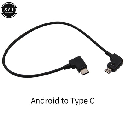 Data Cable For DJI Spark MAVIC 2 Pro Air Control Drone Android Micro USB To Type C USB C Adapter Cable For smart mobile phone