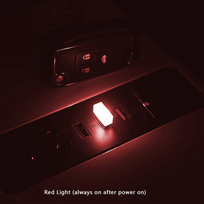 Mini USB Car Light Universal Portable USB Atmosphere Light DC 5V USB LED Car Interior Lighting kit for Laptop Night Home Office