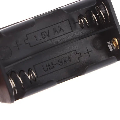 AA Battery Holder 6V for 4 x AA Batteries Plastic Storage Box AA Battery Case Dual Layers With Wire Lead Power Battery Storage