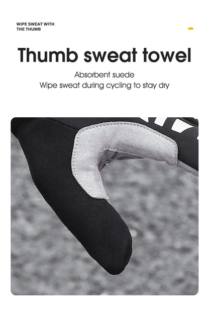 WEST BIKING Winter Warm Cycling Gloves Reflective MTB Road Bicycle Men's Windproof Thermal Anti-slip Touch Screen Sports Gloves