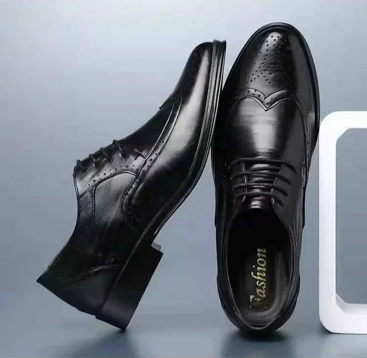 Social Shoe Male Breathable In Summer Official New Pointed Toe Men's Formal Shoes Cheap Liquidation Gentleman Legitimate Leather